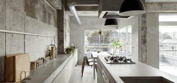 Кухня в стиле бетон и дерево в Талице